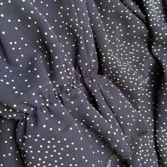 Navy scattered dot dress with long sleeves Size3xl - Picture 4 of 5